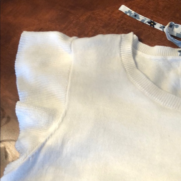 Ann Taylor LOFT White Sweater With Floral Back - Picture 8 of 8